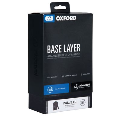 Термобілизна Oxford Advanced Base Layer MS Top Charcoal Marl XXL/XXXL
