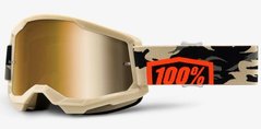 Маска кросова 100% STRATA 2 Goggle Kombat - True Gold Lens, Mirror Lens