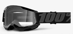 Маска кросова підліткова 100% STRATA 2 Youth Goggle Black - Clear Lens, Clear Lens