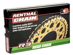 Цепь Renthal R3-3 Chain 520 Gold 520-114L / SRS Ring