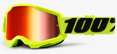 Маска кросова 100% STRATA 2 Goggle Fluo Yellow - Mirror Red Lens, Mirror Lens