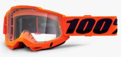 Маска кросова 100% Accuri 2 OTG Goggle Neon Orange - Clear Lens