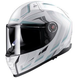 Мотошолом LS2 FF811 Vector 2 Alizer Matt White Silver