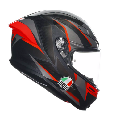 Мотошолом AGV K6 S (E2206) SLASHCUT black/grey/red L