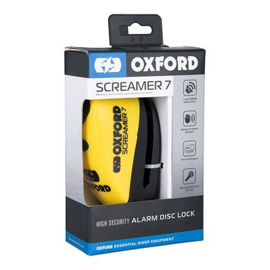 Замок на диск Oxford Screamer7 Yellow/Black