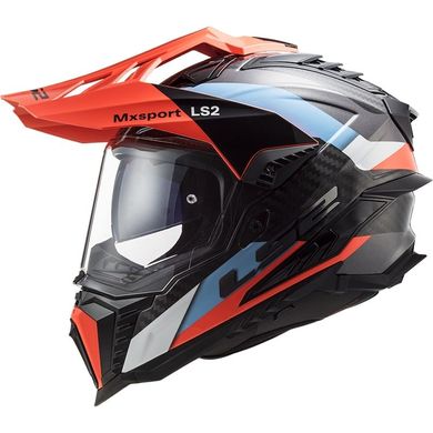 Мотошлем LS2 MX701 C Explorer Frontier Blue Fluo Orange XL