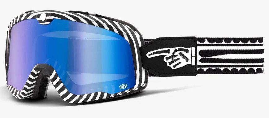 Мото очки 100% BARSTOW Goggle Death Spray - Mirror Blue Lens, Mirror Lens