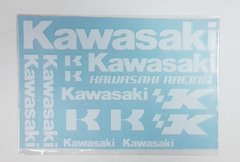 Наклейка лист Kawasaki під оригінал біла