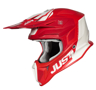 Мотошолом Just1 J18 Pulsar Mips Red - White - Matt S