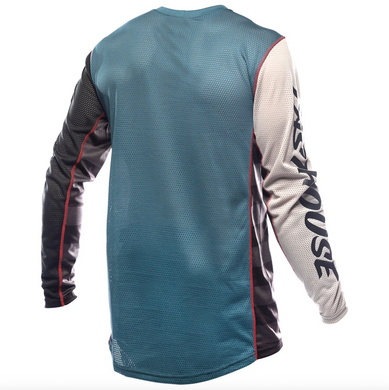Джерсі FASTHOUSE Grindhouse Air-cooled Club LS, Black\Teal - LG