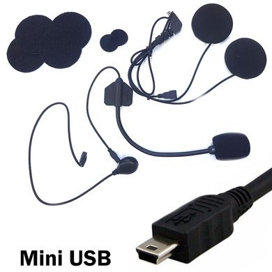 Наушники-микрофон T-Max, T-Com громкие, 2 микрофона Mini USB