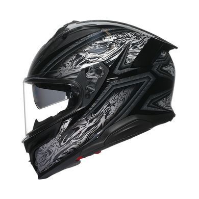 Мотошолом AGV K7 (E2206) DAMASCUS black/silver L