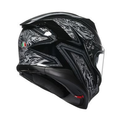 Мотошолом AGV K7 (E2206) DAMASCUS black/silver L