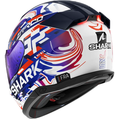 Мотошолом Shark Skwal i3 Replica Zarco French GP White Purple Blue M