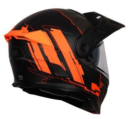 Мотошолом Origine Adventure Cyborg Fluo Orange Titanium Matt M