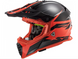 Мотошлем LS2 MX437 Fast EVO Roar Black Red XXL