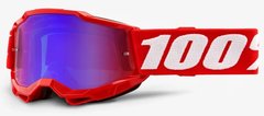 Маска кросова підліткова 100% ACCURI 2 Youth Goggle Red - Mirror Blue Lens, Mirror Lens
