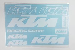 Наклейка лист KTM під оригінал біла
