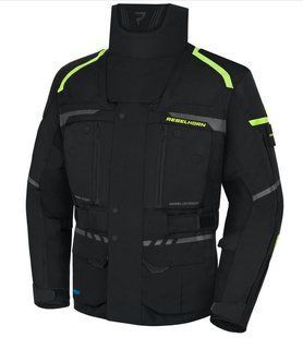 Мотокуртка REBELHORN текстиль CUBBY IV black/flo yellow L