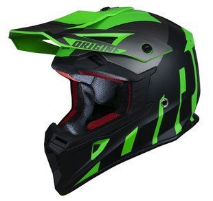 Мотошолом Origine Hero Thunder Titanium Black Fluo Green Matt