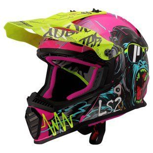 Мотошлем детский LS2 MX437 Fast 2 Mini Gorilla Purple YL