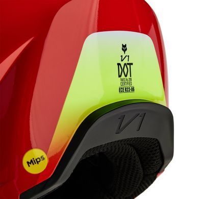 Мотошолом FOX V1 BALLAST HELMET Flo Red, S
