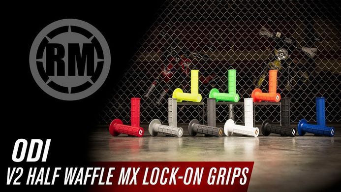 Мото гріпси ODI HALF-WAFFLE MX V2 Lock-On Purple