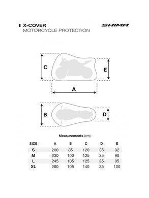 Моточохол Shima X-COVER S 203x83x119 см