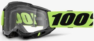 Дитячі кросові окуляри 100% ACCURI 2 Youth Goggle Neon Yellow Clear Lens