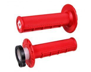 Мото гріпси ODI HALF-WAFFLE MX V2 Lock-On Red