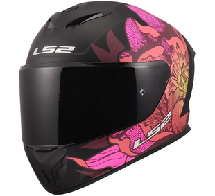 Мотошолом LS2 FF820 Rapid 3 Poppies 2 Black Pink XS