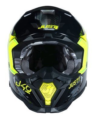 Мотошлем Just1 J40 Shooter Camo Yellow Fluo Black