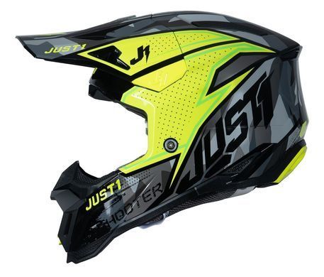 Мотошлем Just1 J40 Shooter Camo Yellow Fluo Black