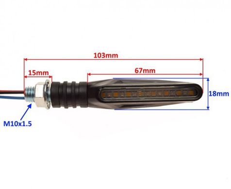 Повороты динамические черные WM LED AM14671