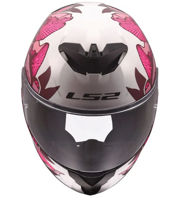 Мотошолом LS2 FF820 Rapid 3 Poppies 2 White Pink XS