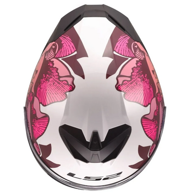 Мотошолом LS2 FF820 Rapid 3 Poppies 2 White Pink XS