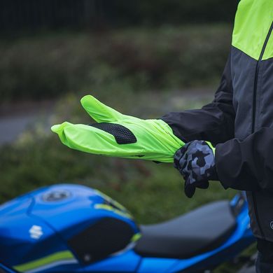 Дождевые рукавицы Oxford Rainseal Over Glove Black/Fluo L/XL