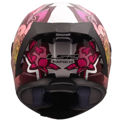 Мотошолом LS2 FF820 Rapid 3 Poppies 2 White Pink XS
