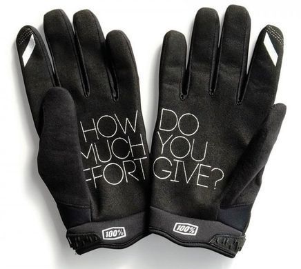 Моторукавички підліткові теплі Ride 100% BRISKER Glove Black YL (7)