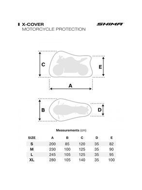 Моточохол Shima X-COVER L 246x104x127 см