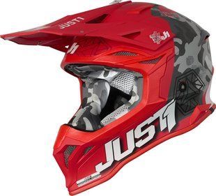 Мотошолом Just1 J39 Kinetic Camo Black Grey Red - Matt L