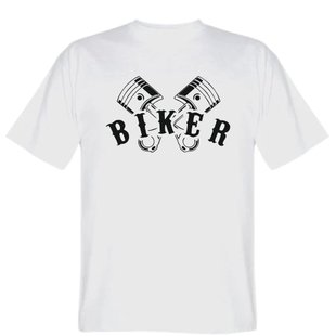 Мотофутболка Biker White Black S