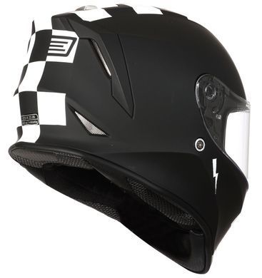Мотошолом Origine Dinamo Contest White Black Matt L