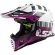 Мотошлем LS2 MX437 Fast EVO Xcode Gloss White Violet XS