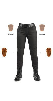 Мотоджинси одношарові PandoMoto LADY LORICA Slim Black W24-L32
