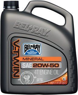 Масло моторне Bel-Ray V-TWIN Mineral Engine Oil 4л, 20w-50