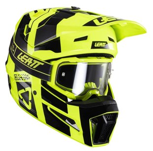 Мотошлем LEATT Helmet Moto 3.5 + Goggle Citrus XXL