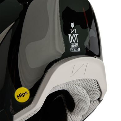 Мотошлем FOX YTH V1 BNKR HELMET Black YS