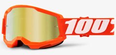 Маска кроссовая 100% STRATA 2 Goggle Orange - Mirror Gold Lens, Mirror Lens
