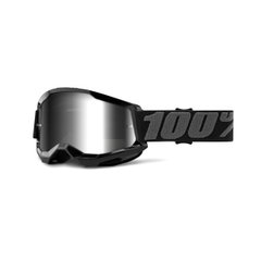 Мотоочки 100% STRATA Goggle II Black - Mirror Silver Lens